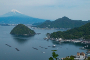 内浦湾と富士山